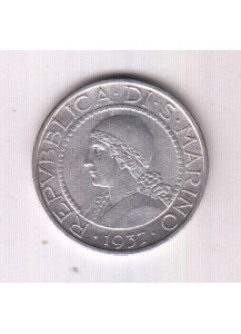 1937 5 Lire Argento San Marino Spl